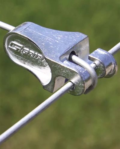 Gripple T-Clip (3,25mm-4,20mm) connector voor staaldraad en gaas