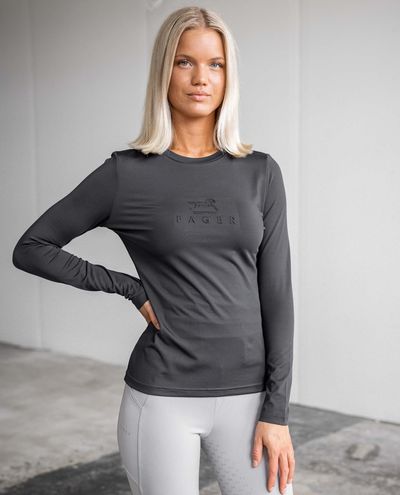 Ida T-shirt lange mouwen Donkergrijs