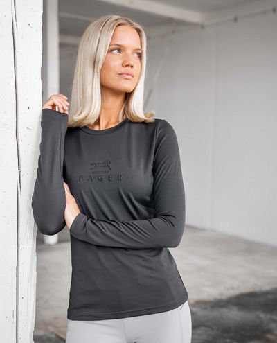 Ida T-shirt lange mouwen Donkergrijs